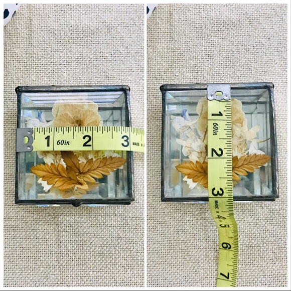 🎈Sold🌿 Vintage Pressed Flower Prism Mirror Box - Picture 7 of 7